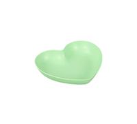 Heart-Shaped Plastic Plate, 15 cm x 14 cm, Reusable Plastic Plates Love Heart Plates Heart Dinner Plates Dishwasher Lightweight Plates for Kitchen Or Camping (Green)