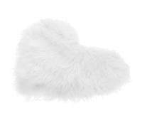 Heart Shaped Plush Nail Art Display Mat White Faux Fur | Soft Fuzzy Surface, Luxury Backdrop for Photography, Salon Workstation Support, Chic Look for Small Accessories