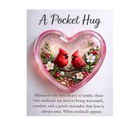 Heart Shaped Pocket Charm,Natural Emotional Decor Portable Small Acrylic 2D | Heart-Shaped Commemorative Objects,for Adults Family Friends Birthday Home Parties New Year Wedding S