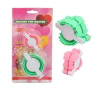 Heart Shaped Pom Maker - 12 cm Yarn Crochet Fluff Ball Tool, 2 Pieces Portable Handmade Weaving Tool | DIY Craft Supplies for Children, Adults, Beginners, Making, Teaching Reic