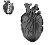 Heart-Shaped Protective Case for AirPods 4,Soft Liquid Silicone Transparent Protective Case with Keychain, Fantasy Design for Airpod 4 Case with Full Protection Against Drops (transparent black)