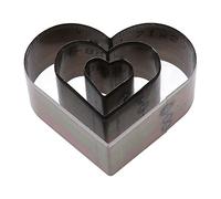 Heart Shaped Punching Die Cutter Set, High Carbon Steel Leather Hollow Punch Die Cutter, 3pcs DIY Craft Cutting Mold for Belt Bag Wallet with Multiple Sizes