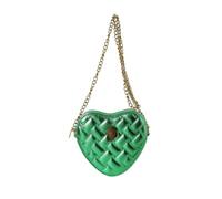 Heart Shaped Purse for Women Girls Gothic Crossbody Shoulder Bag PU Leather Satchel Handbags, Green(with Eagle Head), One Size