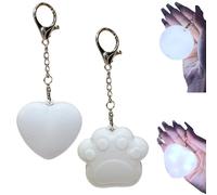 Heart Shaped Purse Light, Touch Sensing Activated Purse LED Lamp, Heart Hanging Night Lights for Tote, Handbags and Purses, Gift for Women, Ladies, Girls (A&B)