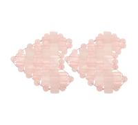 Heart Shaped Rose Quartz Eye Mask Pair Crystal Stone