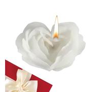 Heart-Shaped Rose Scented Candle with Soybean Wax - Valentine's Day Desktop Decoration | Romantic Gift for Ladies Mothers for Christmas Birthday | 6.5x5x3.5cm / 2.56x1.97x1.38in