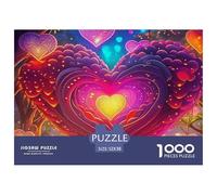Heart-Shaped Rose Tree in Dreamy Garden Thick Cardboard Pieces Excellent for Training Memory, Concentration And Logical Thought Process 52x38cm/1000pcs