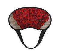 Heart-Shaped Roses Sleep Mask for Side Sleepers: Blackout Eye Masks for Sleeping - Soft Breathable Soft Eye Shade Cover for Travel - Adjustable Night Blindfold for Men Women Gifts