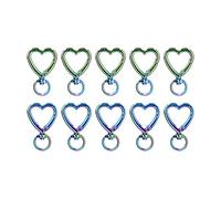 Heart Shaped Rotating Hook Key Chain, Spring Key Chain for DIY Crafts, Lightweight Zinc Alloy Key Clasp with Smooth Swivel, Ideal for Handbags Wallets Lanyards and Pet