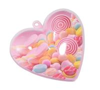 Heart Shaped Saint Storage Box - Pink Acrylic Jar & Jewellery Box for Candy, Chocolate, Love Letters, Souvenirs | Gift For