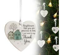 Heart-Shaped Sea Glass Friendship Decor, Christmas Decorations, Christmas Tree Hanging Ornaments, Keepsake Gift for Women, Timeless Art Love Hearts Shaped Glasses for Best Friend (D)