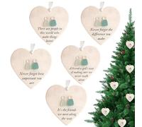 Heart-Shaped Sea Glass Friendship Decor - Christmas Tree Hanging Ornaments Timeless Friendship Heart Keepsake Sea Glass Art Sentimental Presents For Best Friends Neighbours Graduation