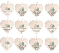Heart-Shaped Sea Glass Friendship Decor - Everlasting Friendship Heart Keepsake - Friendship Heart Ornament for Christmas Tree Hanging Ornaments, Sea Glass Art for Friendship (12pcs)