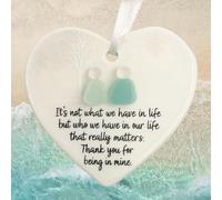 Heart-Shaped Sea Glass Friendship Decor, Friendship Gift For Women, Timeless Friendship Heart Keepsake, FriendshipHeart Ornament for Christmas Tree Hanging Ornaments for Home Garden