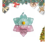 Heart-Shaped Sea Glass Friendship Decor, Handmade Timeless Friendship Heart Ornaments, Thank You Keepsake Sentimental for Best Friends, Love Pendant Hanging Decoration for Christmas Tree Car (#9)