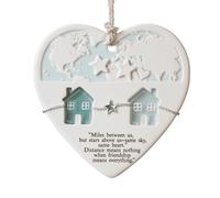Heart-Shaped Sea Glass Friendship Decor, Timeless Friendship Hearts Keepsake, Christmas Tree Hanging Ornaments, Heart-Shaped Ornament Keepsake, Sea Glass Art for Friends (F, 1P)