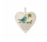 Heart-Shaped Sea Glass Friendship Decor, Timeless Friendship Hearts Keepsake, Christmas Tree Hanging Ornaments, Heart-Shaped Ornament Keepsake, Sea Glass Art for Friends (G, 1P)