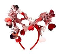 Heart Shaped Sequins Headband Valentine ' s Day Hair Hoop Clasps Bands Accessories for New Year Valentine Valentines Day Heart Headband