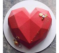 Heart Shaped Silicone 3D Geometric Cake Mold - Mousse/Chocolate Cakes Mould For Birthday