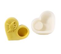 Heart Shaped Silicone Candlestick Molds for Epoxy Resin Tealight Stand Holder Home Decoration Soap Making Silicone