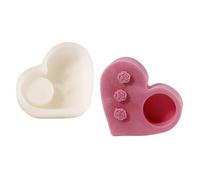 Heart Shaped Silicone Candlestick Molds for Epoxy Resin Tealight Stand Holder Home Decoration Soap Making Silicone