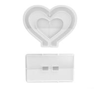Heart Shaped Silicone for Epoxy Resin Casting DIY Photo Frame Base Craft Art