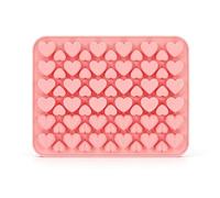Heart Shaped Silicone Mold, 66-Cavity Mini Heart Baking Tray for Chocolate Candy Gummy Ice Cube Resin Crafts, Food Grade & Heat Resistant