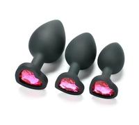 Heart Shaped Silicone (Small+Medium+Large) Training Tool Accessories, Endurance Training Hip Exercise Tool-Training Accessories- D-1 (Rose Pink)