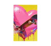 Heart-Shaped Skateboard Unbreakable Polycarbonate Switch Plate-Modern 1 Gang Light Cover for Home Office with Matching Screws