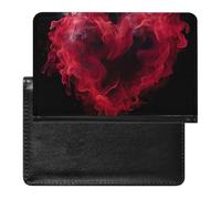 Heart Shaped Smoke Passport Cover Protector Rfid Blocking Passport Holder Id Card Holder Secure Travel Wallet Organizer for Passport Tickets Credit Cards, style, One Size