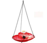 Heart-Shaped Solar Bird Bath Fountain, Outdoor Garden Water Feature for Wildlife Attraction, No Electricity Required, Easy Setup Patio Decor, for IDEAL for Gardeners(Red)