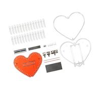 Heart Shaped Solder Practice Set with Rainbows LED Flashing Effects Pre PCB Board and Beginner Friendly Instruction Manual Expandable Microcontroller Heart Module