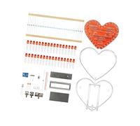 Heart Shaped Solder Practice Set with Rainbows LED Flashing Effects Pre PCB Board and Beginner Friendly Instruction Manual Colorful Flowing Light Soldering Project