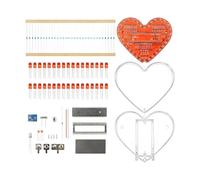 Heart Shaped Solder Practice Set with Rainbows LED Flashing Effects Pre PCB Board and Beginner Friendly Instruction Manual Electronics Starter