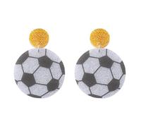 Heart-shaped Sport Ball Dangle Earrings Game Day Earrings for Women Heart Football Basketball Baseball Soccer Drop Earrings Sports Fun Jewelry Gifts, M, Zinc, No Gemstone