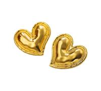 Heart Shaped Statement Earrings Hypoallergenically Zincs Alloy Gold Tone Jewelry Accessories for Women Gift Hypoallergenically Gold Plated Earrings