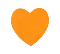 Heart Shaped Sticky Notes Set for Memorable Messages and Decoration (Orange, 7x7cm)