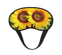 Heart Shaped Sunflower Sleep Mask Soft Comfortable Eye Mask with Adjustable Strapblackout Eye Sleep Shade Cover for Women Girls Men Travel Yoga Nap Shift Work