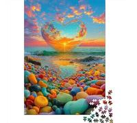 Heart-shaped Sunset Puzzles 1000 Piece for Adults Jigsaw Puzzles Jigsaw Puzzles Beautiful Decoration 70x50cm/1000pcs