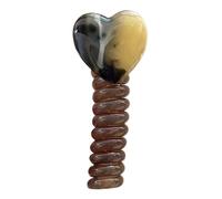 Heart-shaped Telephone Wire Hair Bands Phone Cord Straight Spiral Hair Tie Ponytail Braids Fixed Hair Rope Hair Coils Accessories for Women Girl Black