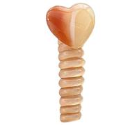 Heart-shaped Telephone Wire Hair Bands Phone Cord Straight Spiral Hair Tie Ponytail Braids Fixed Hair Rope Hair Coils Accessories for Women Girl Milk-tea-color