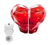 Heart Shaped Toilet Knob - Polystyrene Coil | Creative Bathroom Accessory - Push Button for Toilet Decoration Cute Upgrade Bathroom Decoration for Home