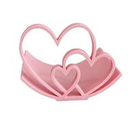 Heart Shaped Toilet Roll Holder, 3D Printed Freestanding Bathroom Roll Paper Stand with Non-Slip Base, Plastic Tissue Paper Holder for Home(Pink)