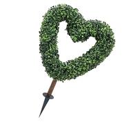 Heart Shaped Topiary | 65 cm Plant for the Feast of Saint with Stakes, Artificial Topiary in Heart Shape with Spike, for Garden Pot Planted Yard All Seasons Lawn Spring Weddings