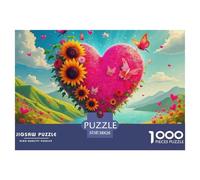 Heart-shaped Tree in Magical Landscape Thick Sturdy Cardboard Excellent Brain Game, Suitable for Improving Mental Flexibility And Focus 38x26cm/1000pcs