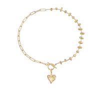 Heart Shaped Vintage Clavicle Chain Convertible Necklace With Removable Section Fashion Accessory Gift Versatile Retro Charm Adjustable Necklace