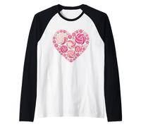 Heart Shaped Volleyball Player Life Raglan Baseball Tee