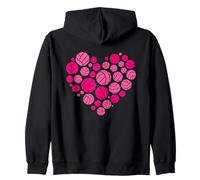 Heart Shaped Volleyball Player Life Zip Hoodie