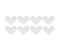 Heart Shaped Washable Reusable Carpet Tape Set White 8pcs for Hardwood Floors and Tile