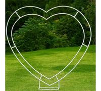 Heart-Shaped Wedding Arch 200cm Metal Balloon Stand Garden Decor for Weddings Engagements & Romantic Events Elegant White Ceremony Backdrop